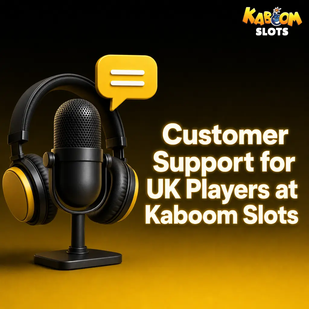 Kaboom Slots 24/7 customer support options for UK players including live chat and email assistance