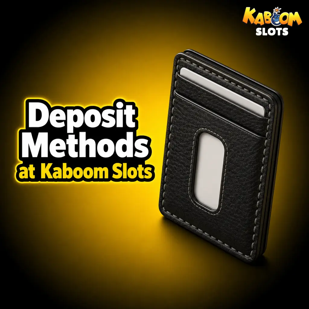 Kaboom Slots deposit methods for UK players including Visa, Mastercard, PayPal and bank transfer in GBP