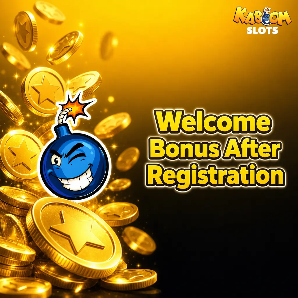 Kaboom Slots tiered welcome bonus table showing 175%, 150%, and 125% deposit bonuses with 40x wagering for UK players