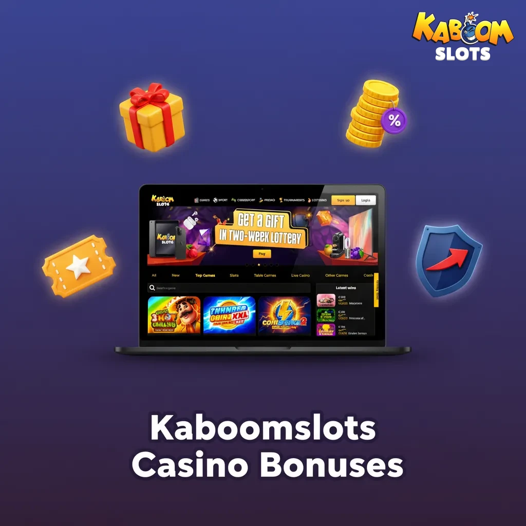 Kaboomslots Casino Bonuses: Weekend Reload, Free Spins, Monday Cashback, High Roller Reload, Drops & Wins tournaments.