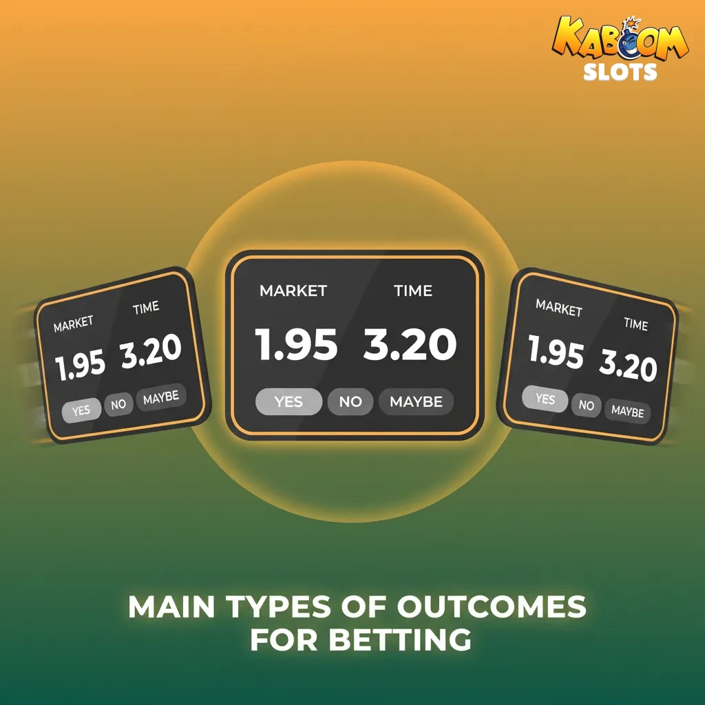 Infographic of betting outcomes with brief explanations: 1X2, Over/Under, BTTS, Draw No Bet, Handicap, Double Chance