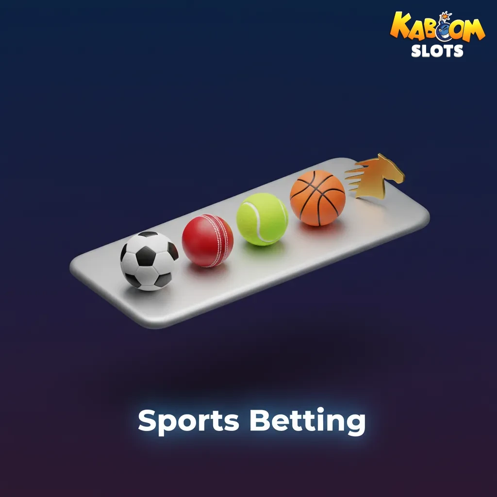 Kaboomslots sports betting: 30+ sports, daily in-play, competitive odds on football, horse racing, tennis, esports.