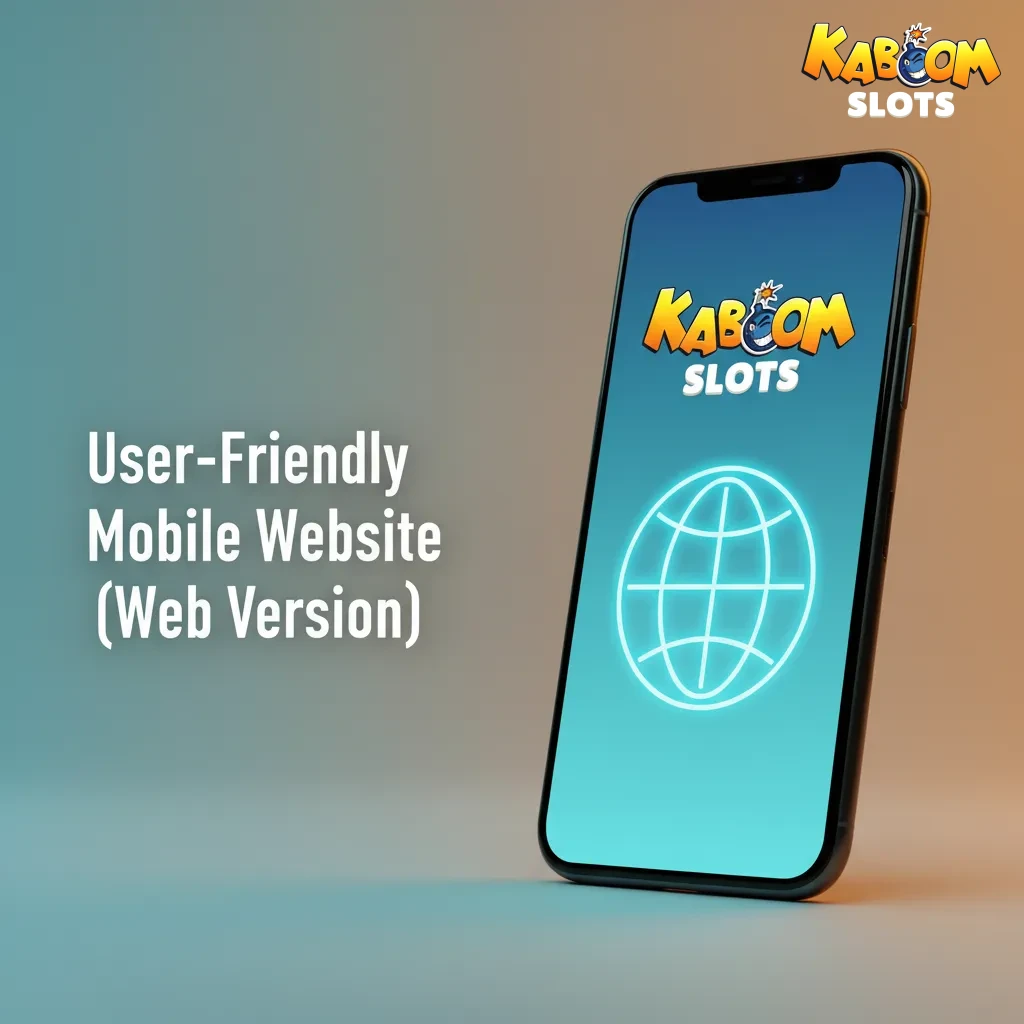 Smartphone showing casino web app with lobby, games, and cashier; no download, secure HTTPS, works on iOS and Android.