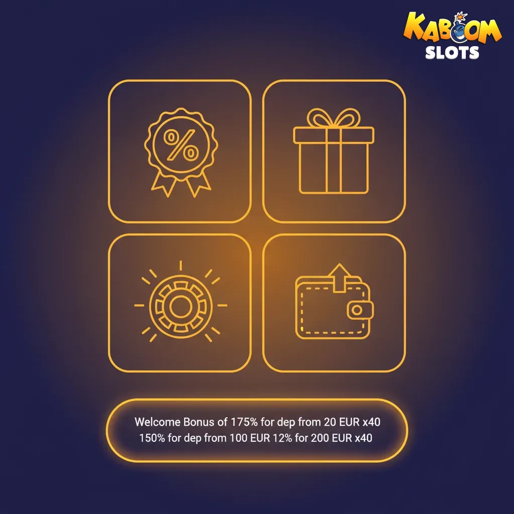 UK welcome bonus tiers: 175% from €20, 150% from €100, 125% from €200; x40 wagering. Check promo terms.