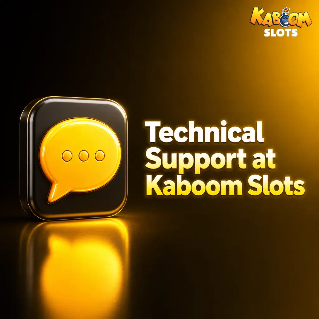 Kaboom Slots technical support helping players with login issues, game errors, and payment problems via live chat and email